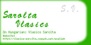 sarolta vlasics business card